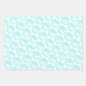 Feuille De Papier Cadeau Symbole étoile Turquoise Horoscope Anniversaire Aq (Devant)