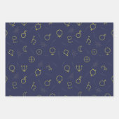 Feuille De Papier Cadeau Symboles d'astrologie cool (Devant 2)