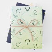 Feuille De Papier Cadeau Symboles d'astrologie cool (En situation)