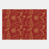 Feuille De Papier Cadeau Symboles de Noël motif (Devant)