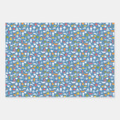 Feuille De Papier Cadeau Symboles maritimes Motif (Devant 3)