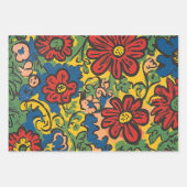 Feuille De Papier Cadeau Symphonie florale (Devant)