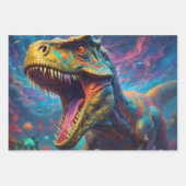 Feuille De Papier Cadeau T-Rex Dinosaur (Devant 3)