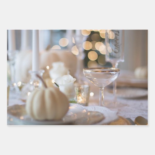 Feuille De Papier Cadeau Table classique avec cadre soigné (Devant 3)