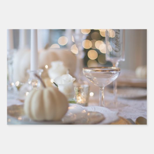 Feuille De Papier Cadeau Table classique avec cadre soigné (Devant 2)