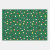 Feuille De Papier Cadeau Table de billard pour anniversaire soirée jeux (Devant 2)