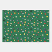 Feuille De Papier Cadeau Table de billard pour anniversaire soirée jeux (Devant)