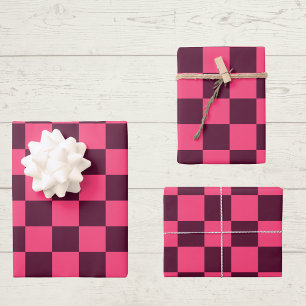 Feuille De Papier Cadeau Tableau de bord violet et rose