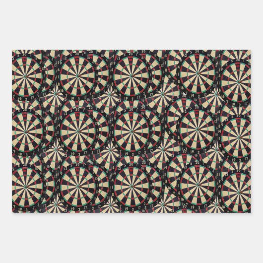 Feuille De Papier Cadeau Tableaux De Ténèbres À Bulles, (Devant)