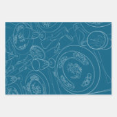 Feuille De Papier Cadeau Tablescape de brunch illustré (Devant 3)