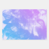 Feuille De Papier Cadeau Taches de fumée colorées découpage  (Devant)