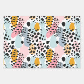 Feuille De Papier Cadeau Taches de léopard pastel élégantes (Devant 2)