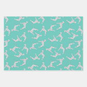 Feuille De Papier Cadeau Taches turquoises chic (Devant 3)