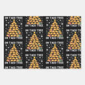 Feuille De Papier Cadeau Tacos sapin de Noël Funny Xmas Foodie mexicaine (Devant)
