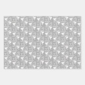 Feuille De Papier Cadeau Taekwondo mignonne Rouge Vert Argent Blanc Fille (Devant 2)