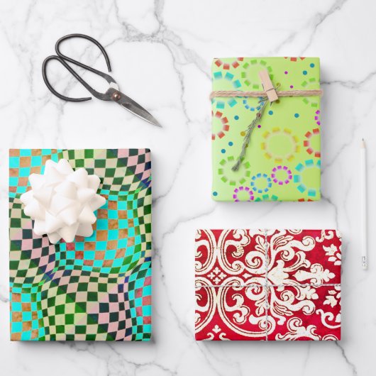 Feuille De Papier Cadeau Taffi Op Art Woodbury Sampler (Recto)