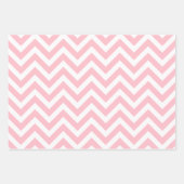 Feuille De Papier Cadeau Tailles différentes rose et blanc Chevron (Devant 2)