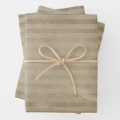 Feuille De Papier Cadeau Tan Stripes (En situation)