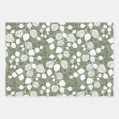 Feuille De Papier Cadeau Tangled Foliage Canopy Modern Botanical Silhouette (Devant 3)
