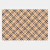 Feuille De Papier Cadeau Tartan beige et Brown (Devant 3)