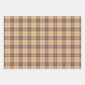 Feuille De Papier Cadeau Tartan beige et Brown (Devant)