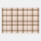 Feuille De Papier Cadeau Tartan Brown Tartan Rustique (Devant)