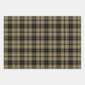 Feuille De Papier Cadeau Tartan - Caramel noirOr OffBlanc (Devant 2)