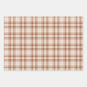 Feuille De Papier Cadeau Tartan - Cement Brûlé Sienna-Rustic Gold (Devant)