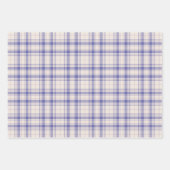 Feuille De Papier Cadeau Tartan - Ciment blanc-foncé violet-mauve (Devant 3)