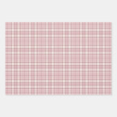 Feuille De Papier Cadeau Tartan - Ciment rose foncé à clair blanc différent (Devant 2)