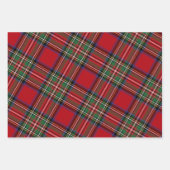 Feuille De Papier Cadeau Tartan Clan Stewart Plaid Black Red Family Rustiqu (Devant 3)