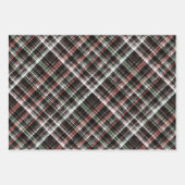Feuille De Papier Cadeau Tartan de Noël texturé.  (Devant 2)