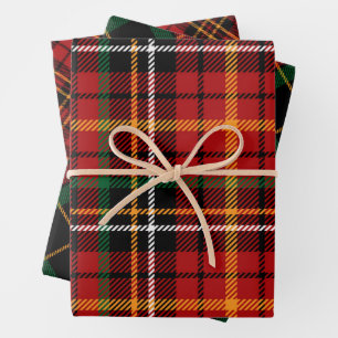 Feuille De Papier Cadeau Tartan festif de Noël