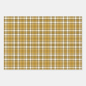 Feuille De Papier Cadeau Tartan - Ivoire d'or de moutarde et graphite (Devant 2)