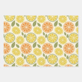 Feuille De Papier Cadeau Tartan lemon yellow set wrapping paper (Devant 2)
