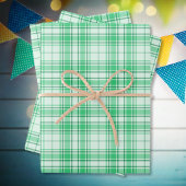 Feuille De Papier Cadeau Tartan - Pastel vert vibrant au vert foncé