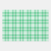 Feuille De Papier Cadeau Tartan - Pastel vert vibrant au vert foncé (Devant)