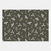 Feuille De Papier Cadeau Tartan Plaid Farmhouse Vert et Brown (Devant 3)