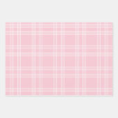 Feuille De Papier Cadeau Tartan rose (Devant 2)