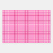 Feuille De Papier Cadeau Tartan rose chaud (Devant 2)