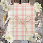 Feuille De Papier Cadeau Tartan - Rosée Profonde Vert-Vert-Aivoire Lumineux<br><div class="desc">Tartan plaid dans des tons doux de rose profond,  vert sauge et ivoire extra clair. Peut être utilisé pour n'importe quelle occasion et n'a pas d'âge.</div>