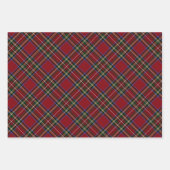 Feuille De Papier Cadeau Tartan rouge de vacances classique (Devant 3)