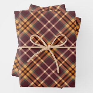 Feuille De Papier Cadeau Tartan Terre Plaids