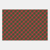 Feuille De Papier Cadeau Tartan traditionnel de Noël (Devant)