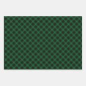 Feuille De Papier Cadeau Tartan vert et rouge Plaid Christmas (Devant 3)