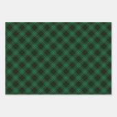 Feuille De Papier Cadeau Tartan vert et rouge Plaid Christmas (Devant 2)