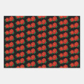 Feuille De Papier Cadeau Tatouage aux roses rouges (Devant 2)