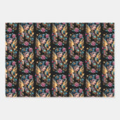 Feuille De Papier Cadeau Tatouages Et Roses 2 (Devant)