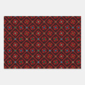 Feuille De Papier Cadeau Tatreez Arab Thobe Henna Motif d'oeuvres d'art (Devant)