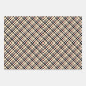 Feuille De Papier Cadeau Taupe Beige Noir Rouge Traditionnel (Devant 3)